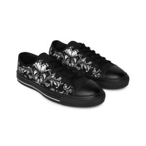 Zerras Baroque Lace Black and White Low Tops