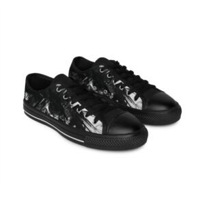Zerras Black and White Abstract Art Low Top Sneakers