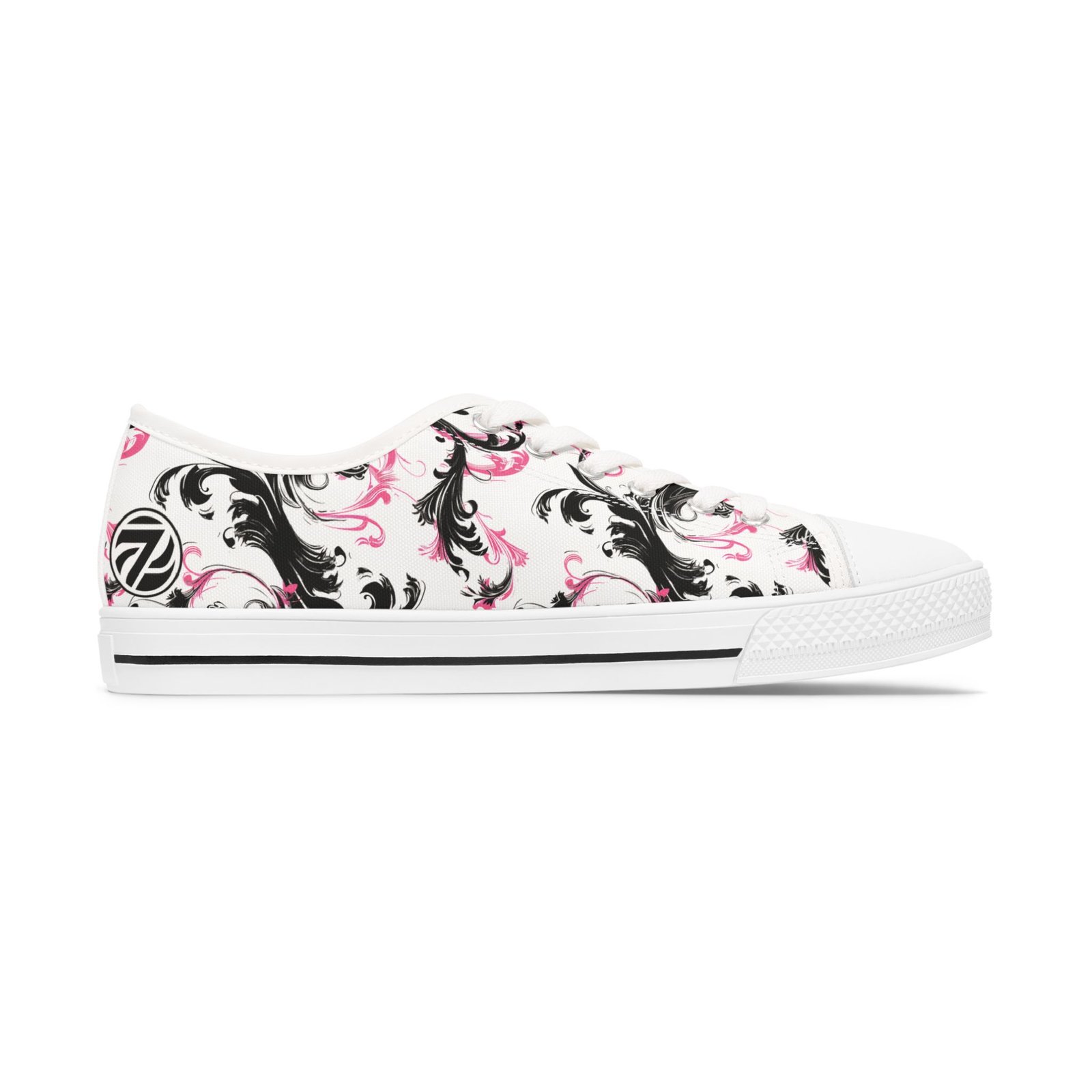 14584233006851188703_2048.jpeg Noir Blossom Low Tops | Women's Sneakers - Image 7