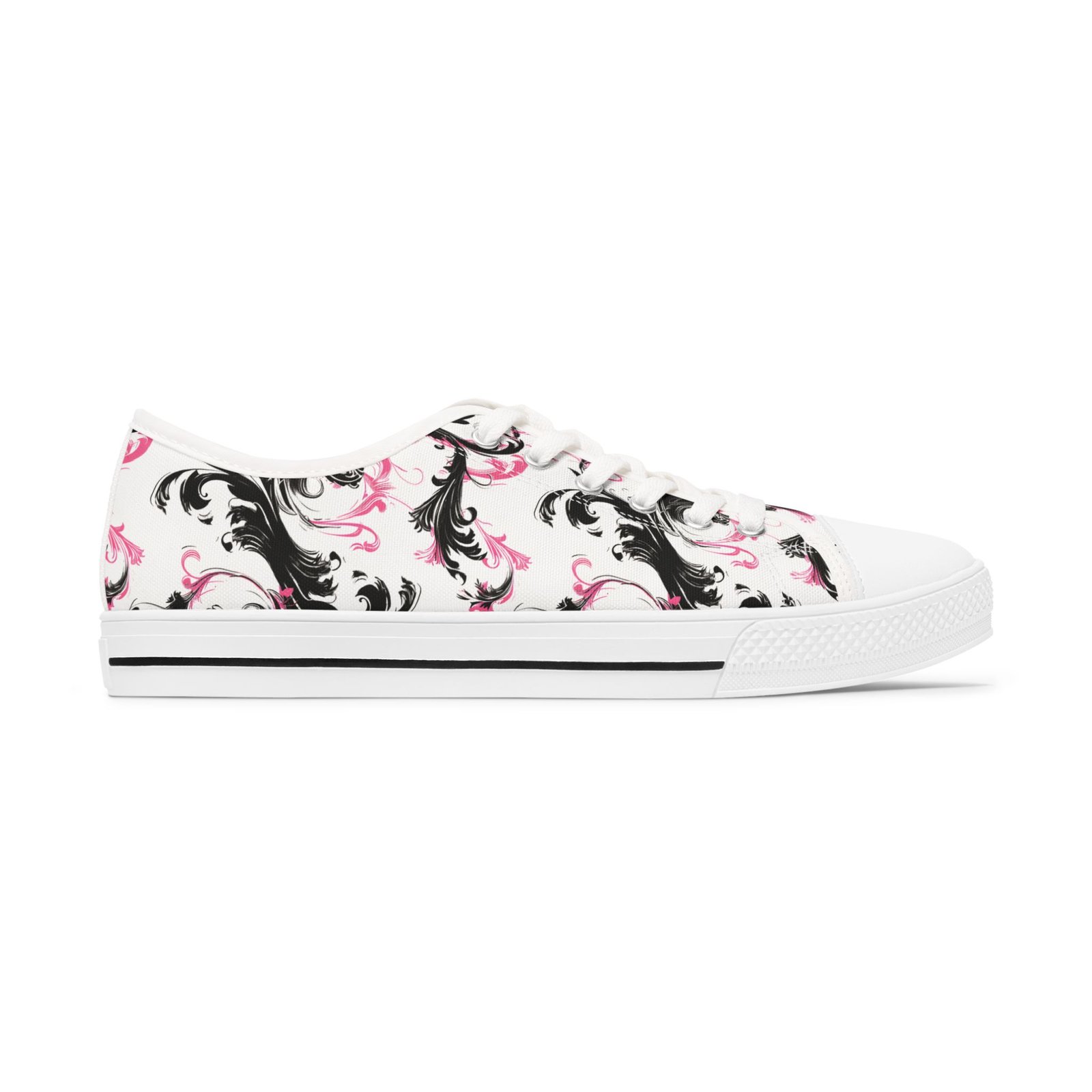14818341421702827792_2048.jpeg Noir Blossom Low Tops | Women's Sneakers - Image 3