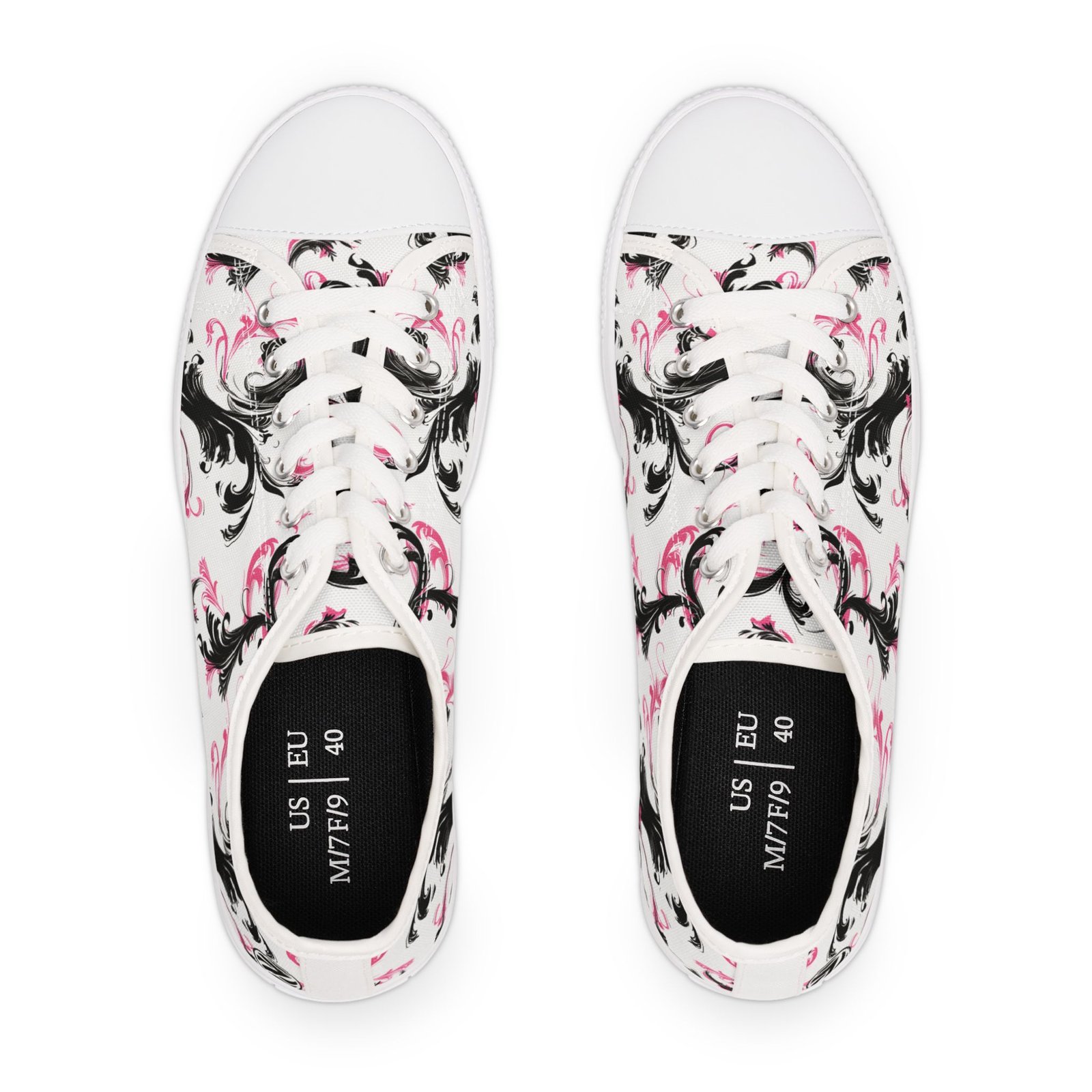 5289911515659823489_2048.jpeg Noir Blossom Low Tops | Women's Sneakers - Image 4