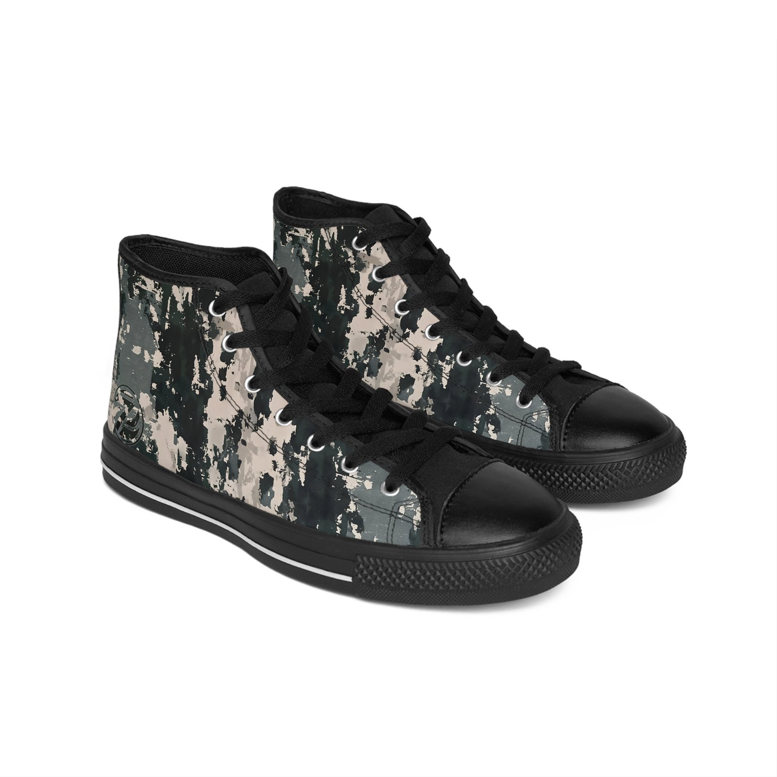 Invisible Shoes Zerras camo high tops. Turkish camouflage pattern.