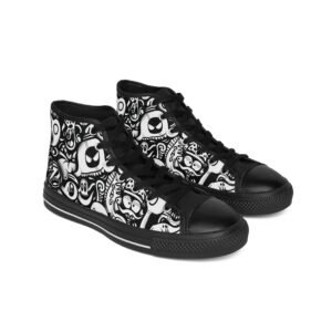 Zerras Cartoon Characters Black and White High Tops